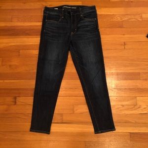 AE dark blue high waisted jegging (size 12 short)